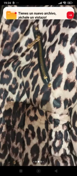 Plumífero Morgan estampado leopardo