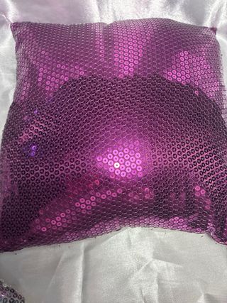Cojines Brillantes Morado y Plateado 30x30cm