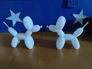 Statuetta cane palloncino bianco