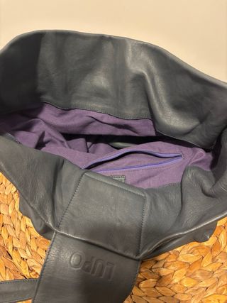 Bolso Mochila LUPO azul grisáceo Piel