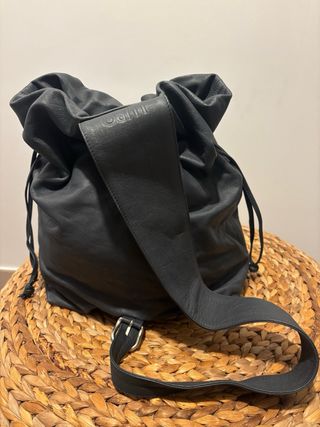Bolso Mochila LUPO azul grisáceo Piel
