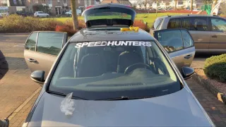 Pegatina SpeedHunters Tuning vinilo blanco