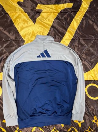 Adidas Giacca Track Vintage Y2K Blu/Grigio