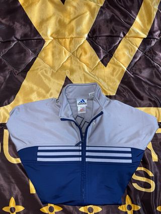 Adidas Giacca Track Vintage Y2K Blu/Grigio