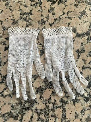Guantes Comunión Niña Encaje Blanco