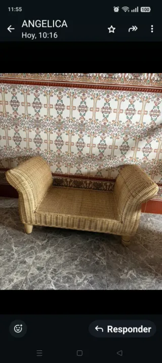 Sillones de mimbre color natural