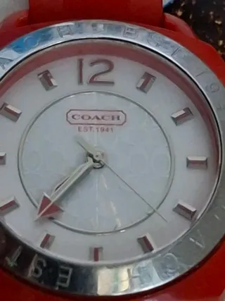 Orologio Coach Arancione Argento