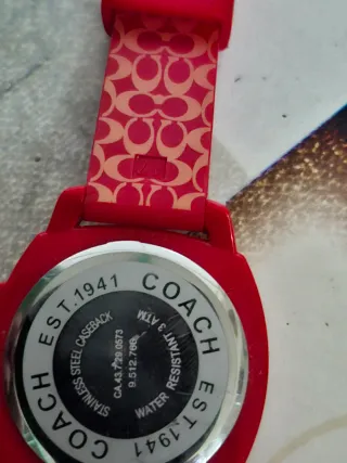 Orologio Coach Arancione Argento