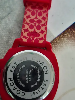 Orologio Coach Arancione Argento