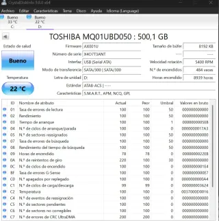 Disco Duro Externo Toshiba 500GB