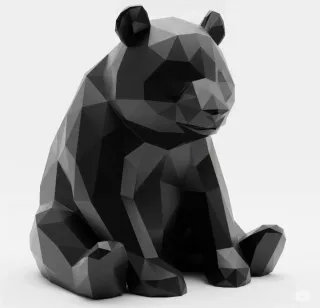 Figura Panda Decorativa 3D