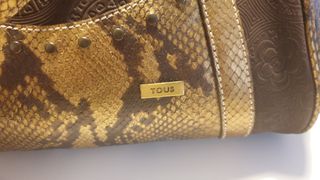 Bolso Tous Piel Marrón y Dorado. Único.