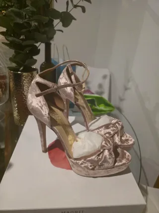 Zapatos Magrit fiesta terciopelo plataforma