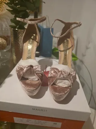 Zapatos Magrit fiesta terciopelo plataforma