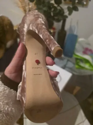 Zapatos Magrit fiesta terciopelo plataforma