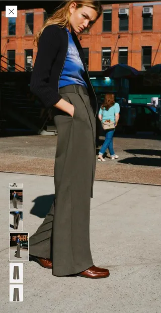 Pantalón Zara pliegues cinturón