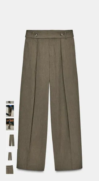 Pantalón Zara pliegues cinturón