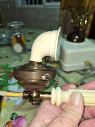 Teléfono antiguo de disco, funciona perfecto