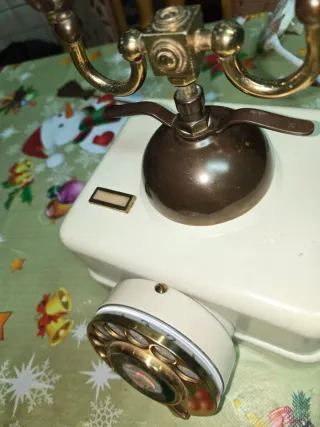 Teléfono antiguo de disco, funciona perfecto
