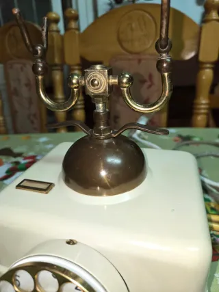 Teléfono antiguo de disco, funciona perfecto