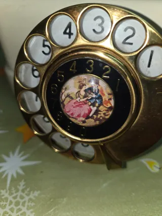Teléfono antiguo de disco, funciona perfecto