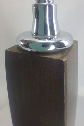 Lámpara sobremesa moderna cromo y cristal