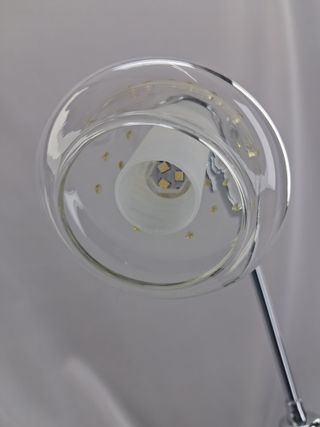 Lámpara sobremesa moderna cromo y cristal