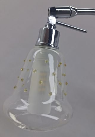 Lámpara sobremesa moderna cromo y cristal