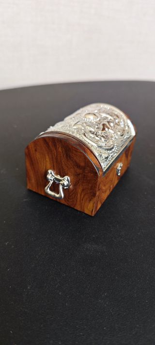 Cofanetto portagioie cassa forte legno