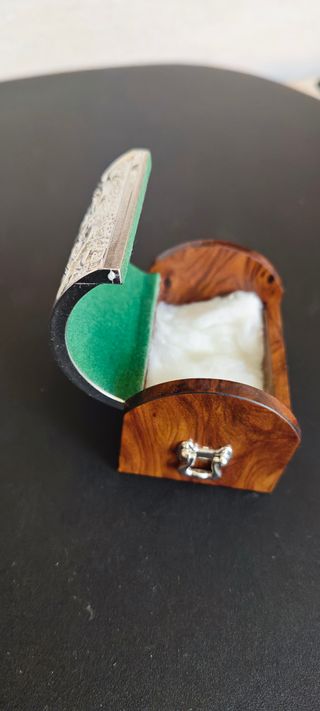 Cofanetto portagioie cassa forte legno