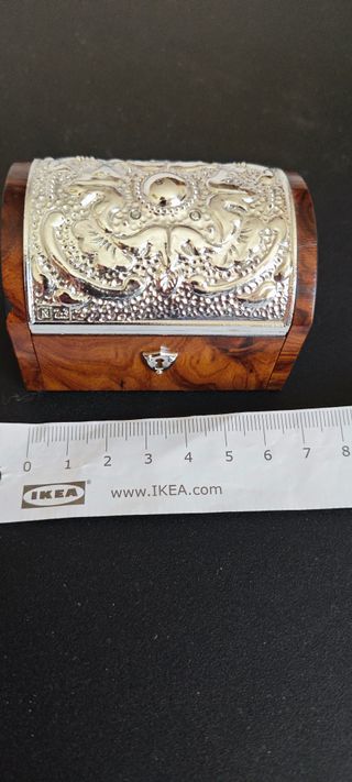 Cofanetto portagioie cassa forte legno