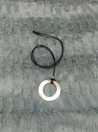 Collar aro plata martillado