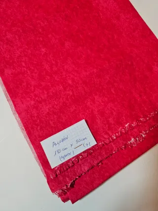 Lote 2 Telas Algodón en tonos Rojos