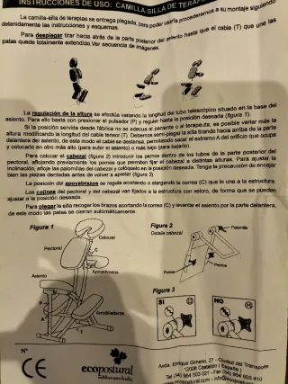 Camilla-silla de terapias portátil