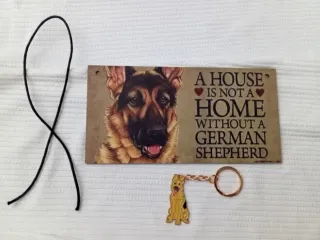 Pastor Alemán lote: Peluche, Figura, llavero, Cart