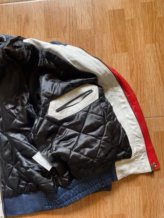 Chaqueta de piel 100% cabrino estilo vintage