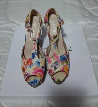 Sandali donna fantasia floreale