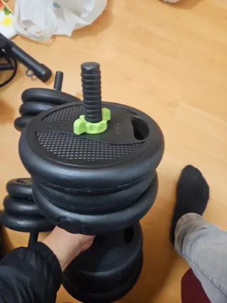 Manubri regolabili con dischi neri