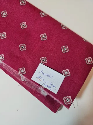 Pack 2 Telas: Gris y Burdeos Estampada