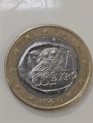 Moneda 1 Euro Grecia Búho 2002 S