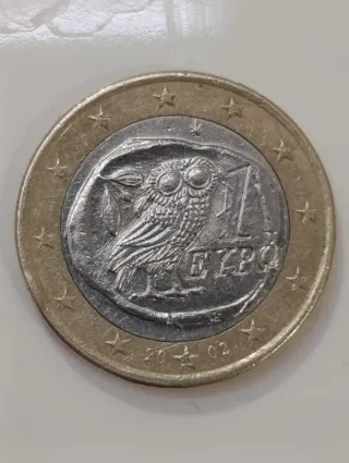 Moneda 1 Euro Grecia Búho 2002 S