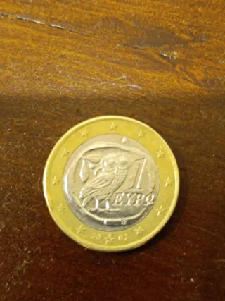 Moneda 1 Euro Grecia Búho 2002 S