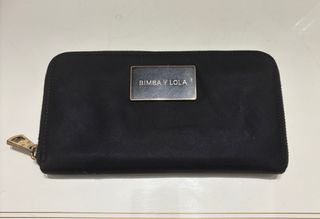 Monedero Bimba y Lola Negro Cremallera Dorada