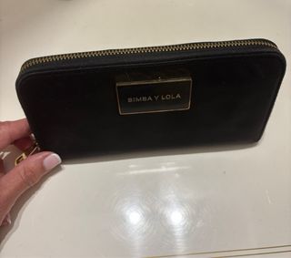 Monedero Bimba y Lola Negro Cremallera Dorada
