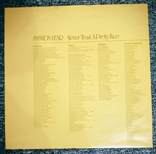Amanda Lear - Never Trust A Pretty Face Vinile