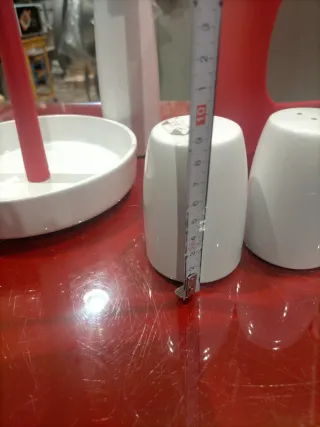 Juego Aceite y Vinagre Mesa Blanco y Rojo