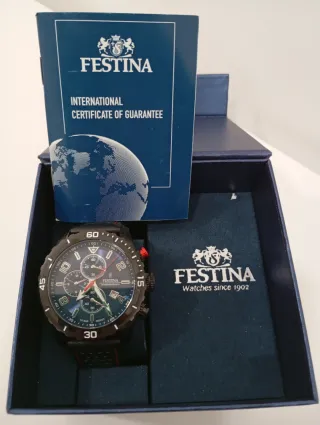 Reloj Festina Cronógrafo Negro y Azul