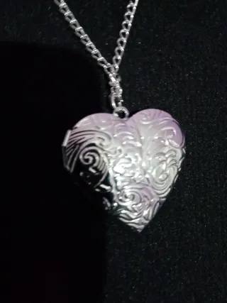 Collar Corazón Abierto Cadena 65cm