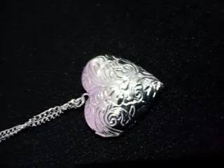 Collar Corazón Abierto Cadena 65cm