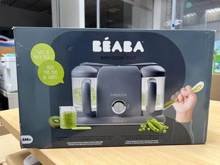BÉABA Babycook Duo, Robot da cucina per bambini 4 in 1, Trita (NON FUNZIONA), cucina e cuoce a vapore, Veloce in 15 minuti, Cibo fatto in casa per bambini e ragazzi, Capacità XXL, 2 x 200 ml, Grigio scuro